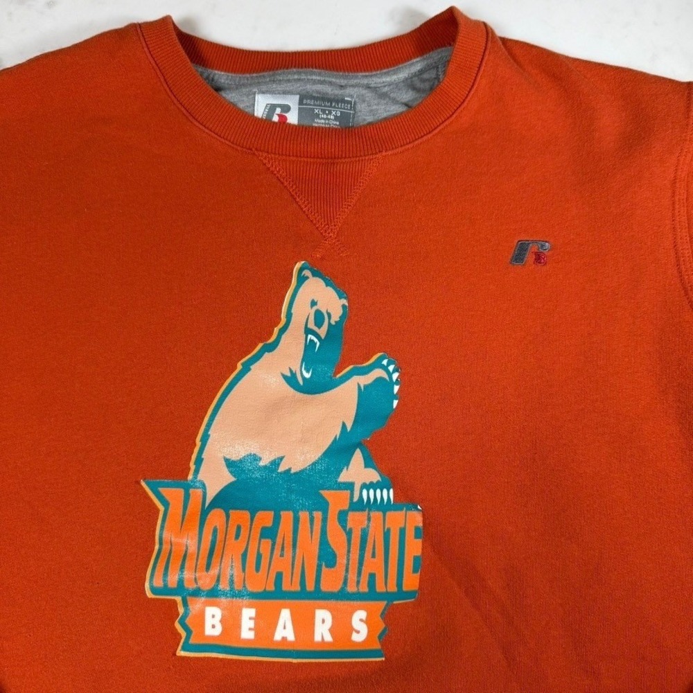 Russell Athletic Morgan State Bears Sweatshirt Mens XL Orange‎ Excellent Fleece